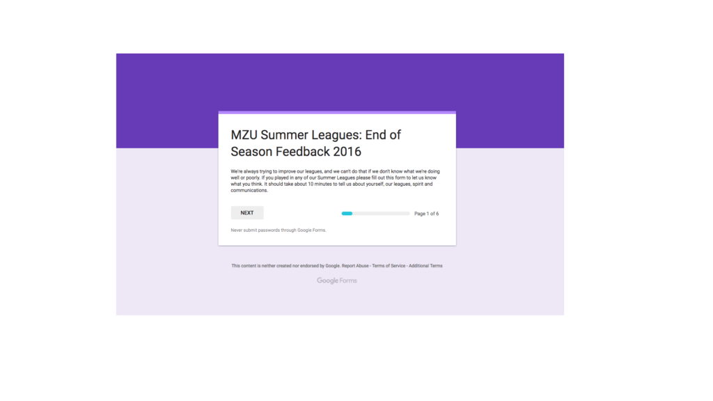 MZU feedback