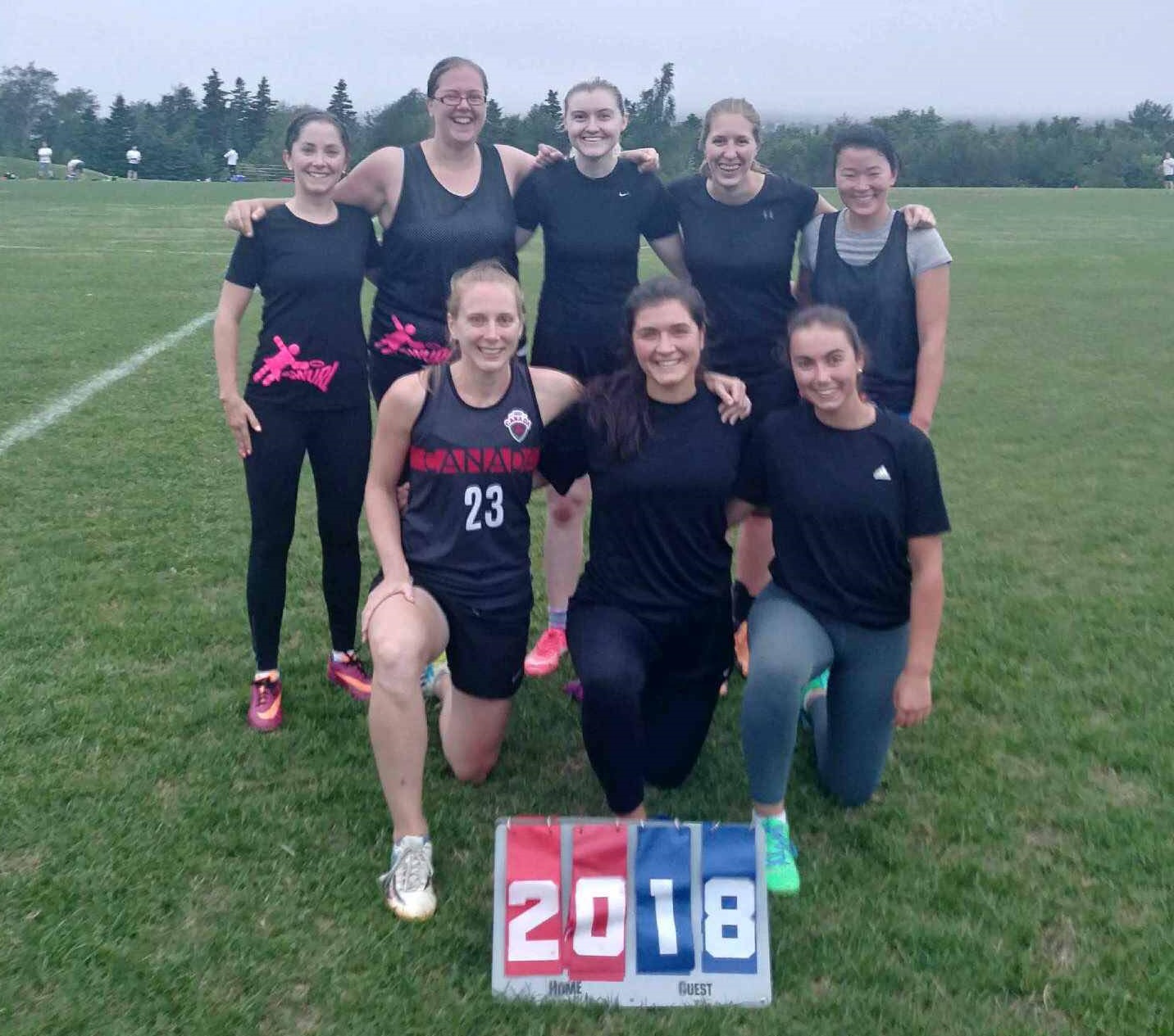 Team Princess Layout poses after winning the 2018 summer SWURL championships