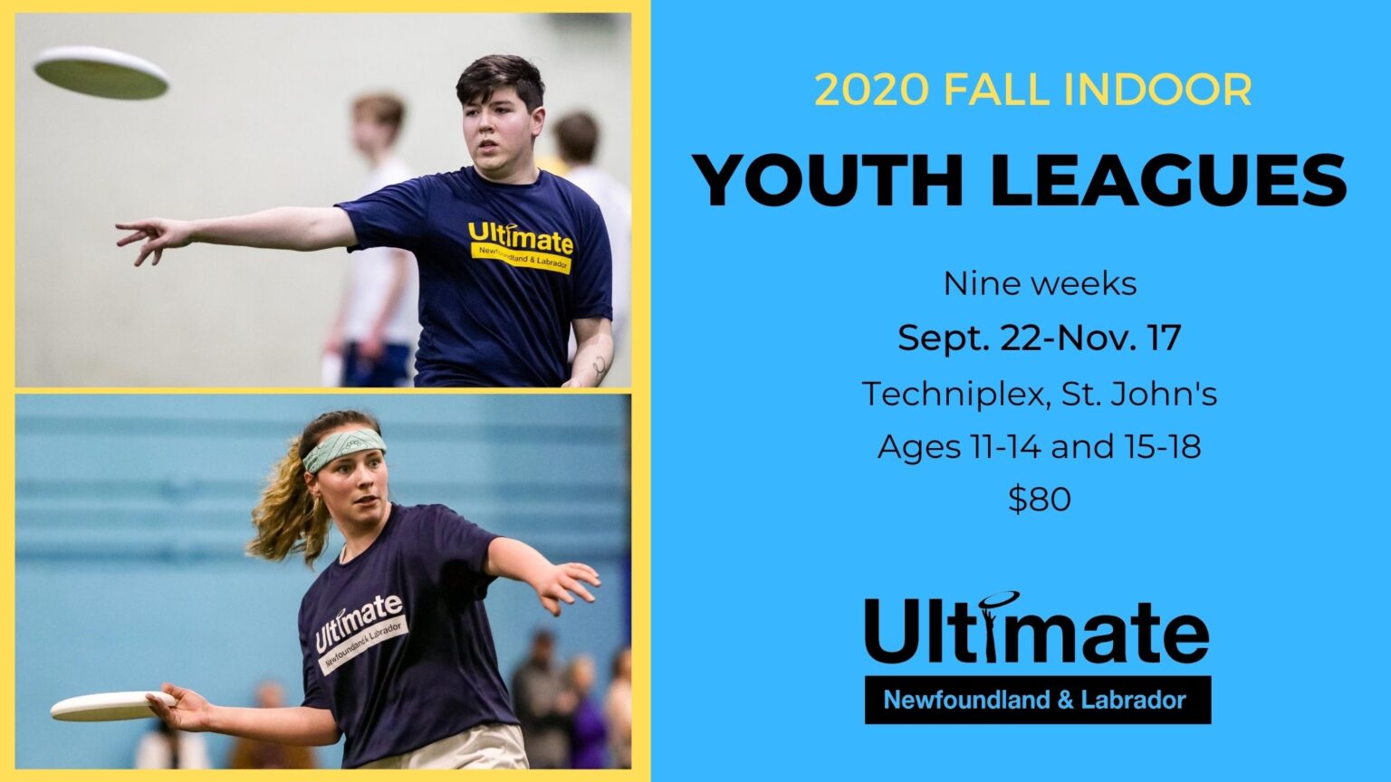Youth fall league announced Ultimate NL